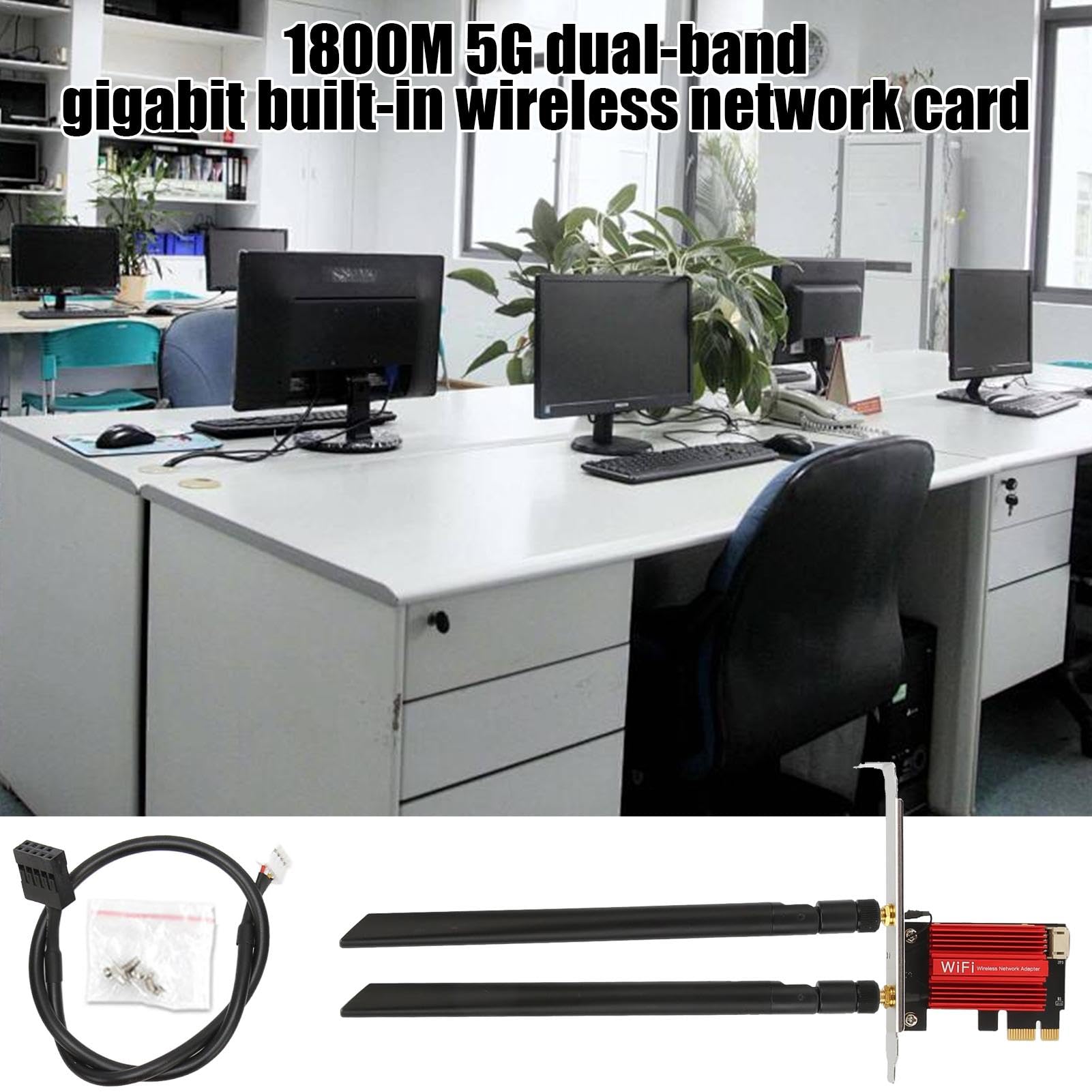 High-Speed Wireless Network Card | Dual-Band WiFi Adapter for PC, Gaming & Streaming | 802.11ac WiFi Card with Bluetooth 4.2 | Internal PCIe Network Card for Lag-Free Online Gaming & 4K Video Streaming