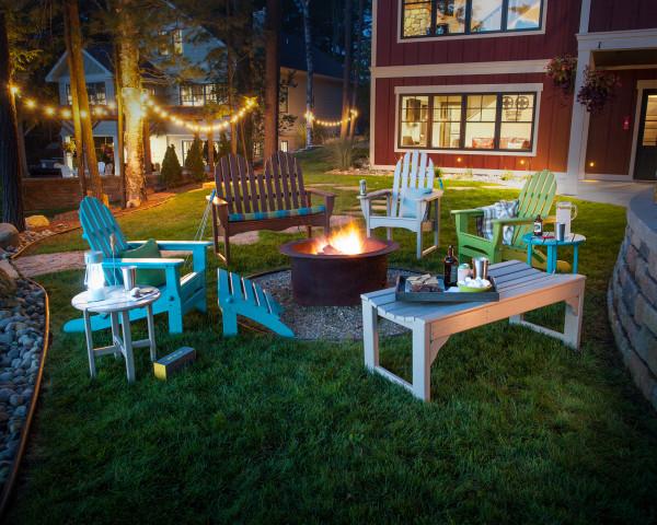 Polywood Classic Folding Adirondack Chair - Durable Outdoor Furniture for Patio, Poolside & Garden Relaxation - Weather-Resistant Recycled Plastic Material