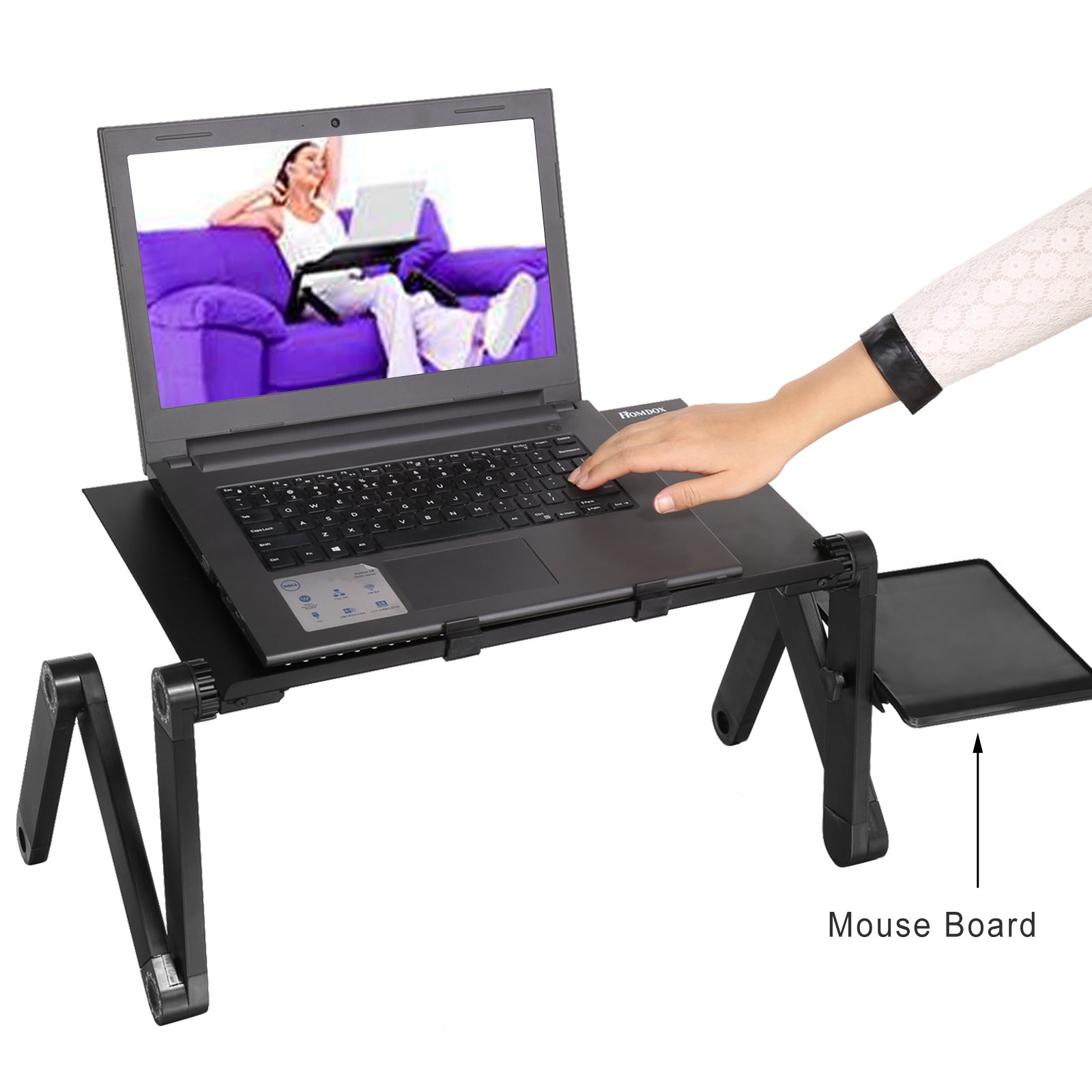 Adjustable Folding Laptop Stand - 360° Desk Tray for Work & Study