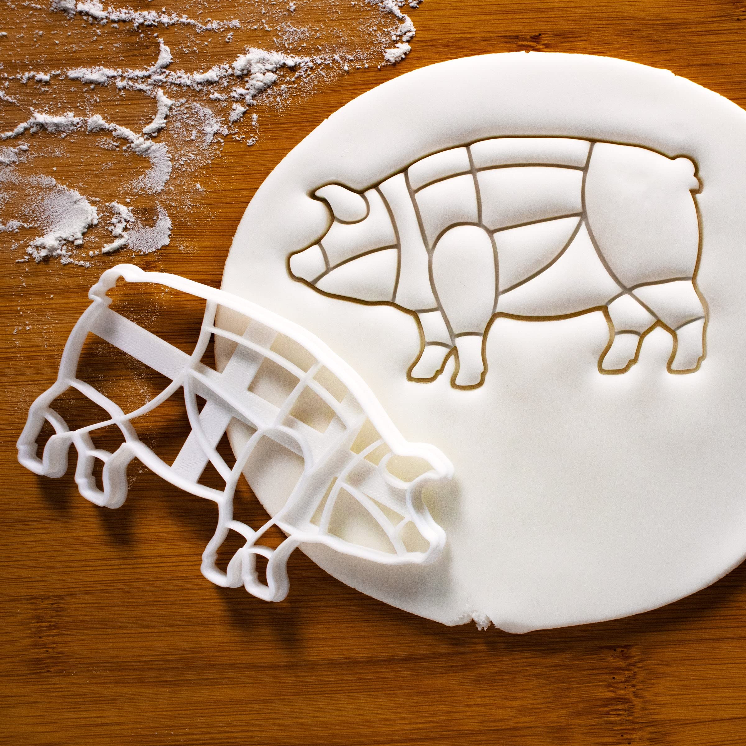Set of 5 Stainless Steel Butcher Cut Cookie Cutters - Chicken, Cow, Pig, Lamb & Fish Shapes - Professional Baking Tools for Cookies, Fondant, Pastry & DIY Crafts - Perfect for Holidays, Parties & Home Baking