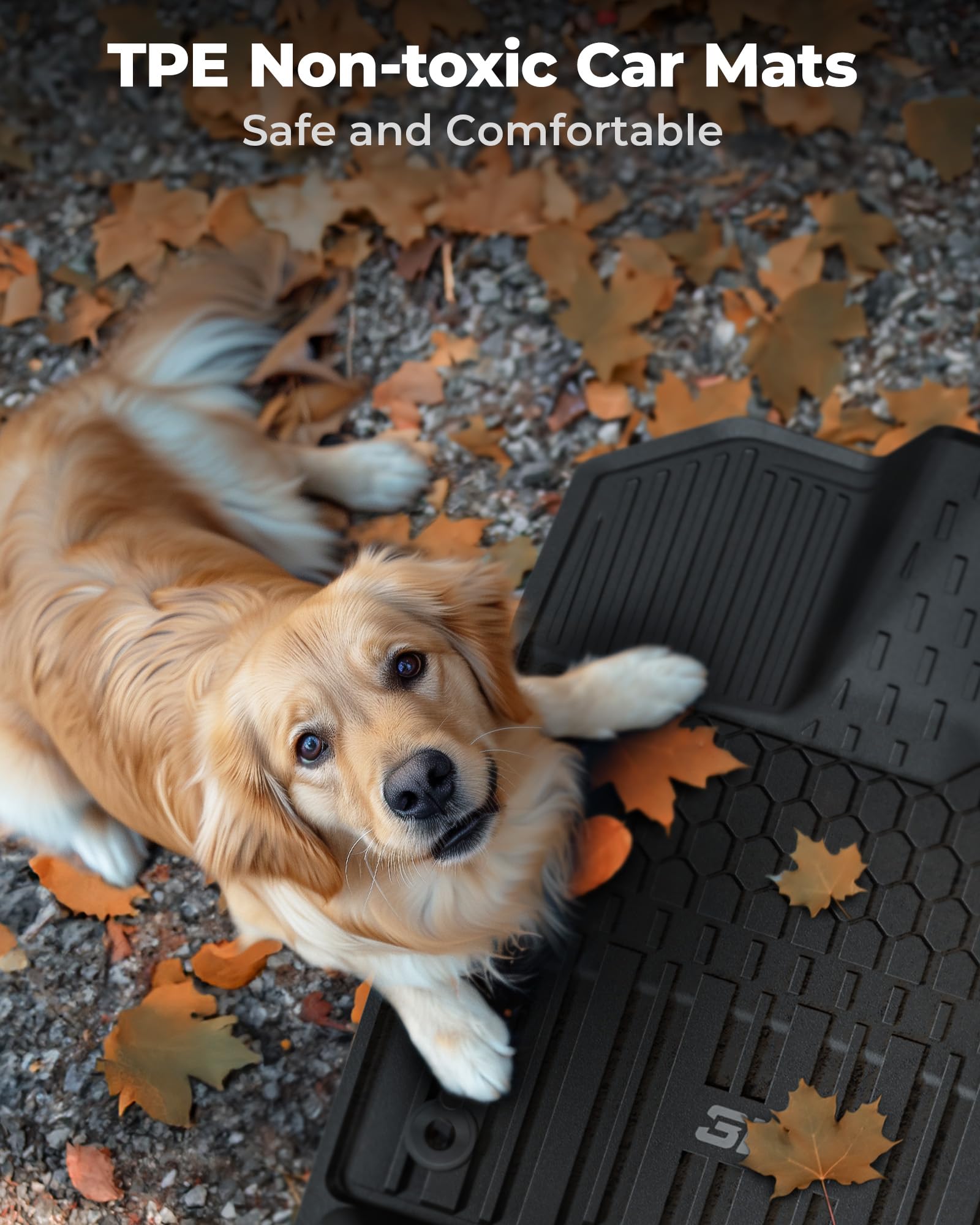 3W Custom Fit All-Weather TPE Floor Mats for Toyota Sienna 2021-2025 (7-Seat Model) - 1st, 2nd & 3rd Row Protection - Black Car Floor Liners - Perfect for Rain, Snow & Mud Protection