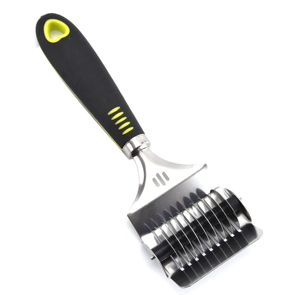 Premium GRETD Noodle Cutter Roller - Stainless Steel Pasta Maker with Non-Slip Comfort Handle for Homemade Spaghetti, Lasagna & Dough - Perfect for Italian Cooking & Baking (As Shown, One Size)
