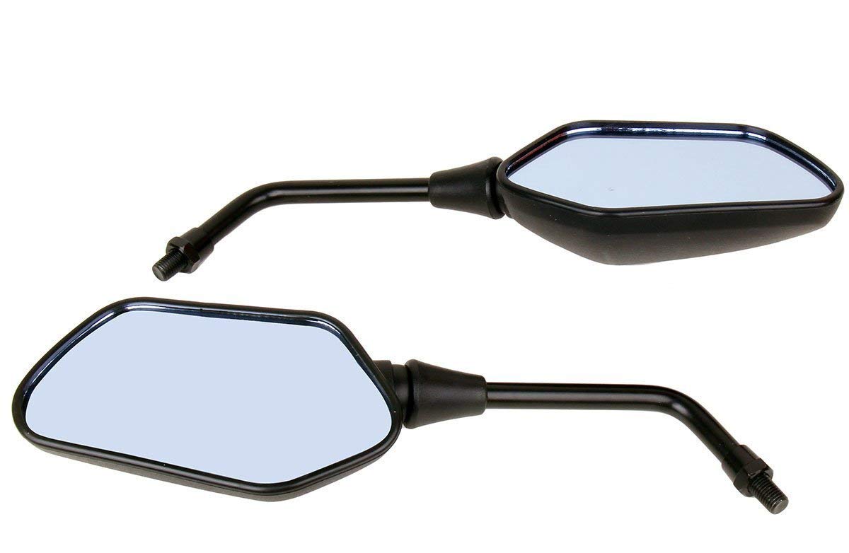 Black Rear View Mirrors for 2012 Suzuki V-Strom 650 DL650 - Replacement Side Mirrors for Improved Visibility & Safety - Perfect for Highway Riding & Adventure Touring