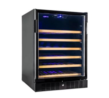 Chateau CW50THSNS 50 Bottle Wine Cooler Refrigerator - Dual Zone Temperature Control, Freestanding Design for Home, Bar, or Restaurant Use