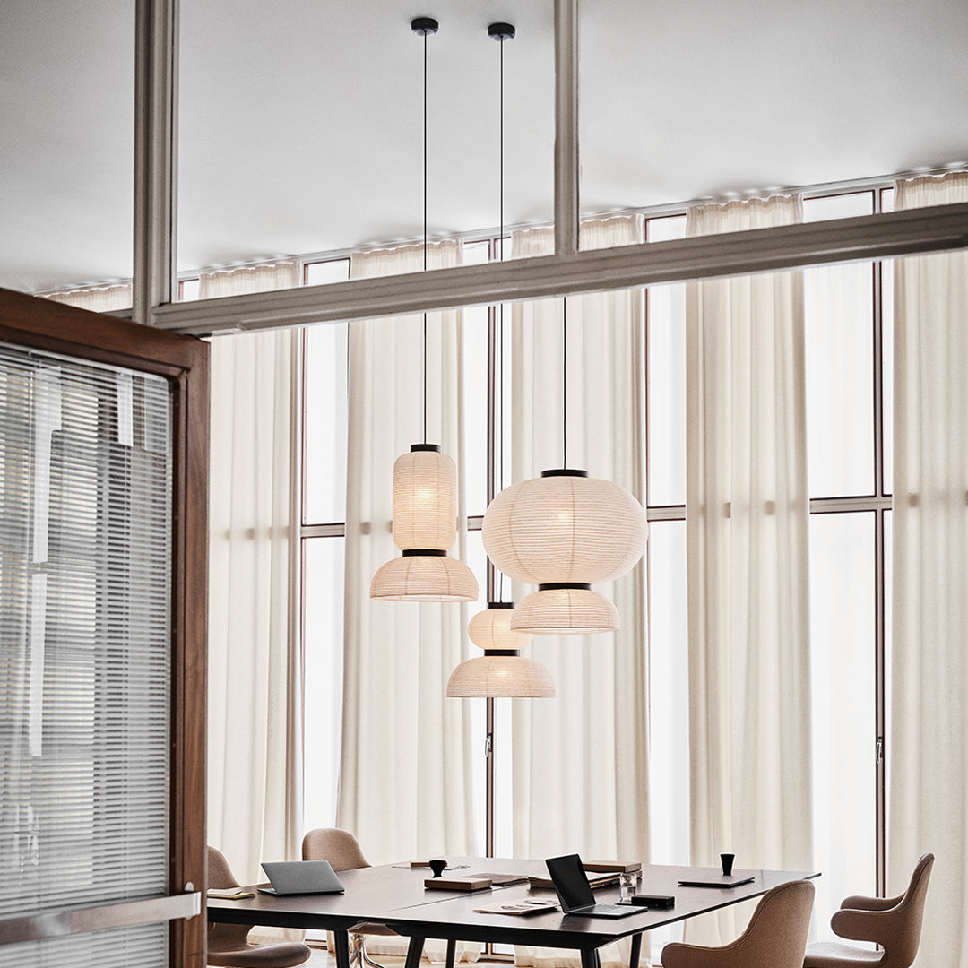 Formakami JH5 Pendant Light - Modern Paper Pendant Lamp for Dining Room, Living Room & Bedroom Lighting - Scandinavian Style Hanging Light Fixture