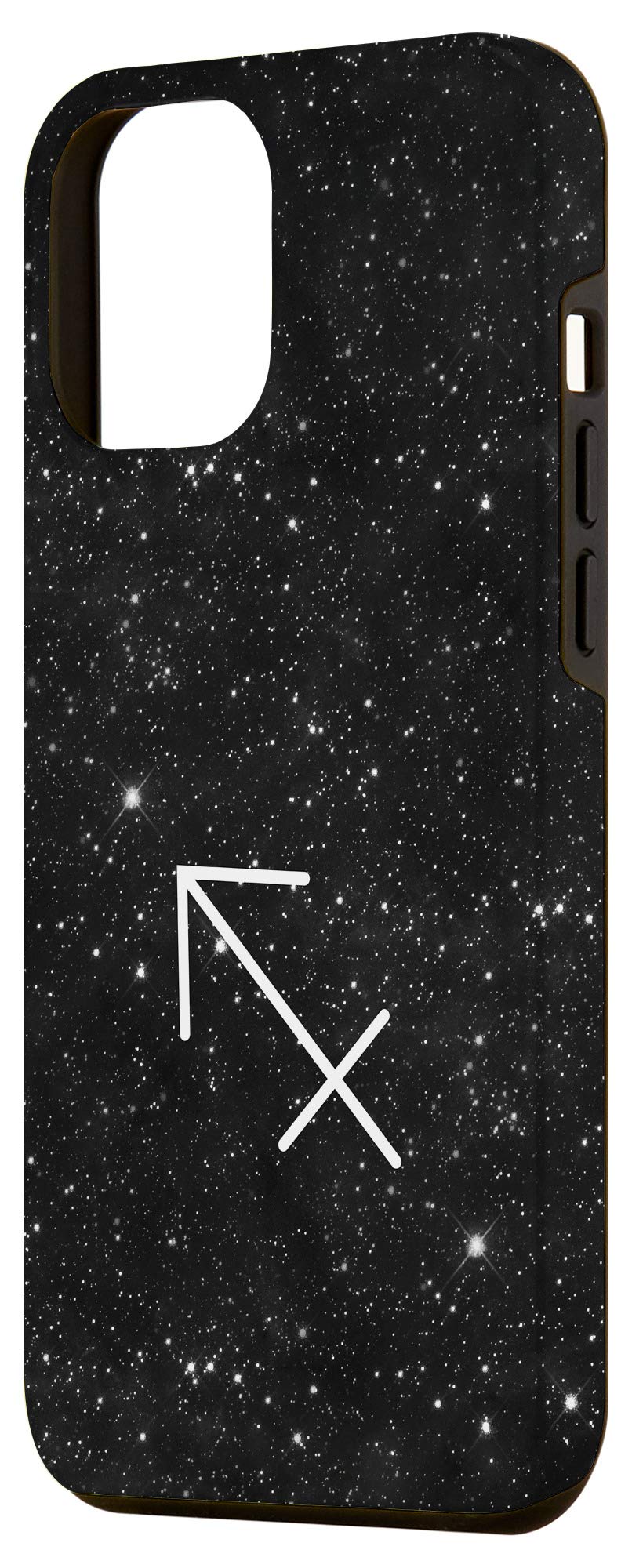 iPhone 12 Pro Max Case - Black & White Space Galaxy Design with Zodiac Sagittarius Sign | Protective Phone Cover for Daily Use, Travel & Gifts