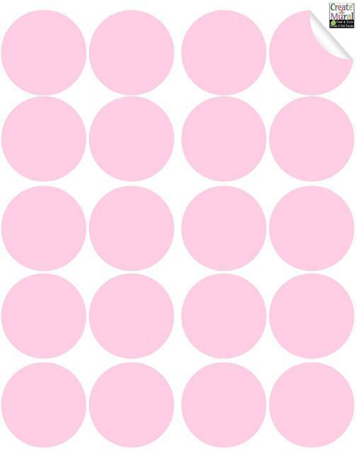Soft Pink Wall Dot Decals - Removable Vinyl Stickers for Nursery, Kids Room & Home Decor - Perfect for DIY Wall Art, Bedroom Accents & Party Decorations