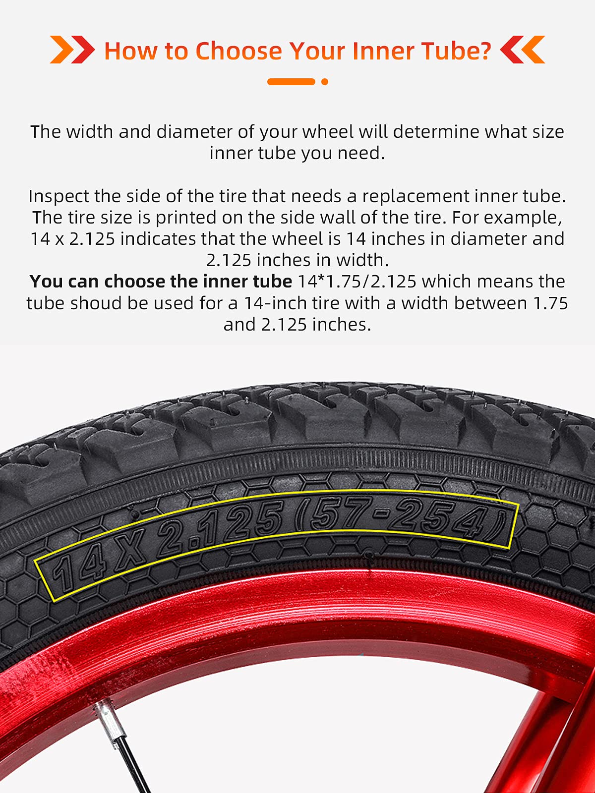 DRBIKE Bike Inner Tubes for Kids & Adult Bicycles - 12