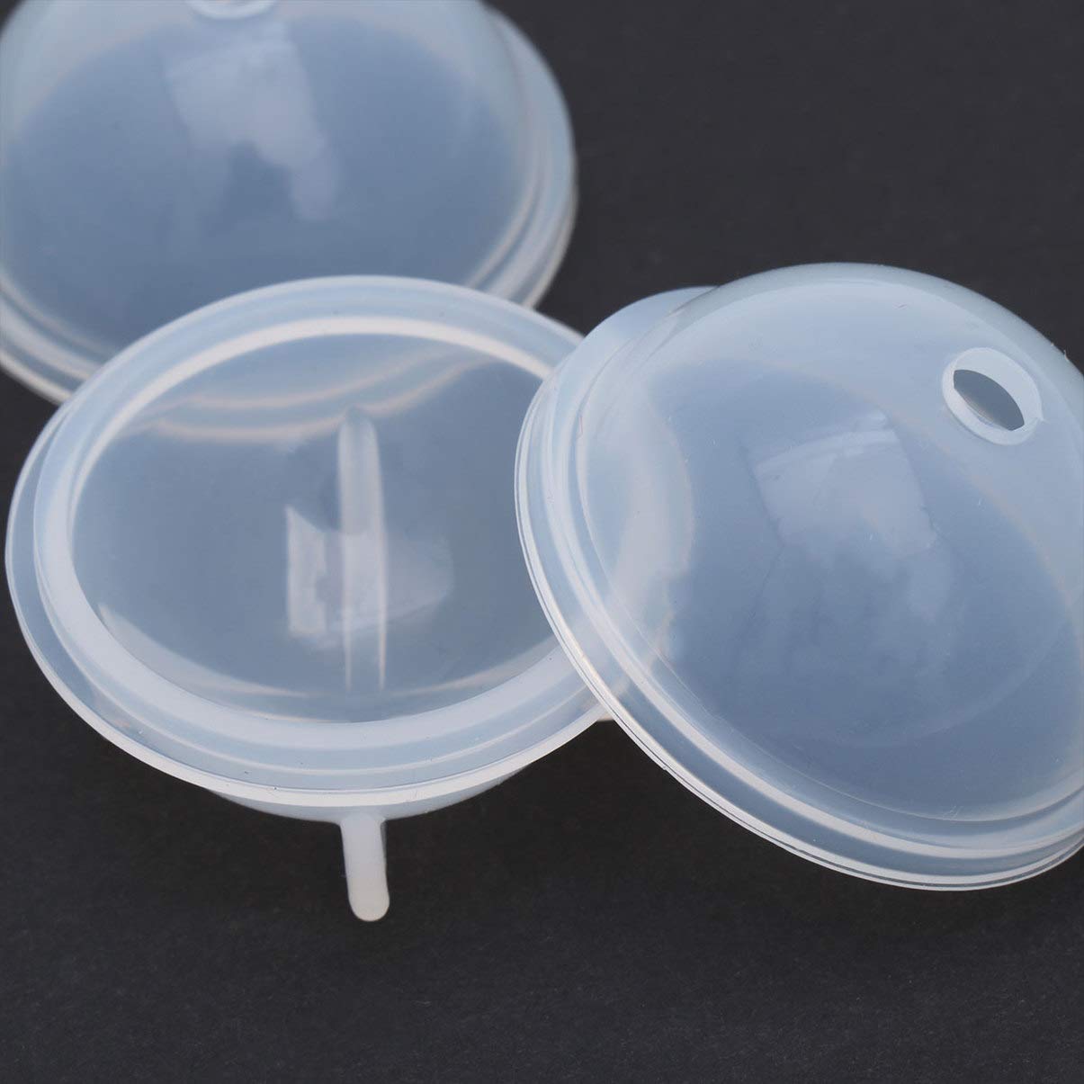 SUPVOX 5-Piece Silicone Sphere Molds for Resin Casting - 3CM Round Jewelry Making Molds for DIY Crafts, Epoxy Resin Art, Pendant & Charm Creation - Perfect for Home Decor, Gift Making & Handmade Accessories