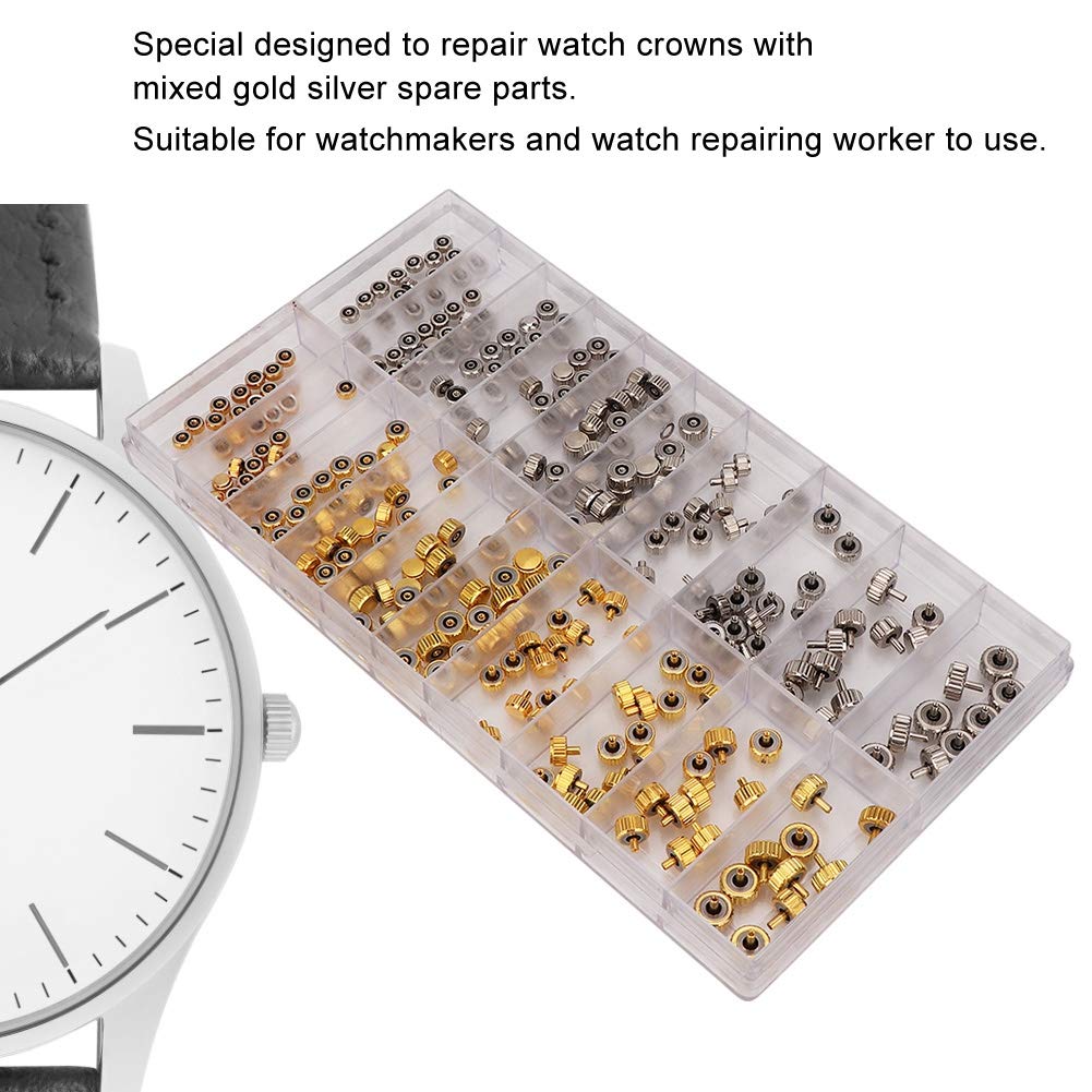 Watch Repair Kit with Crown Parts - Waterproof Tool for Watch Maintenance & DIY Fixes