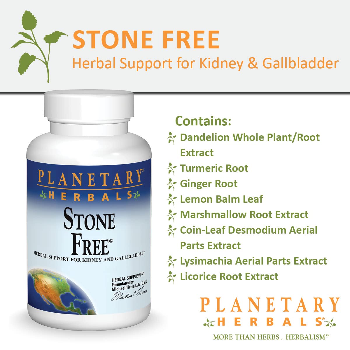 Planetary Herbals Stone Free 820mg - Natural Kidney & Gallbladder Support Supplement (180 Tablets) | Herbal Detox & Urinary Tract Health for Men & Women