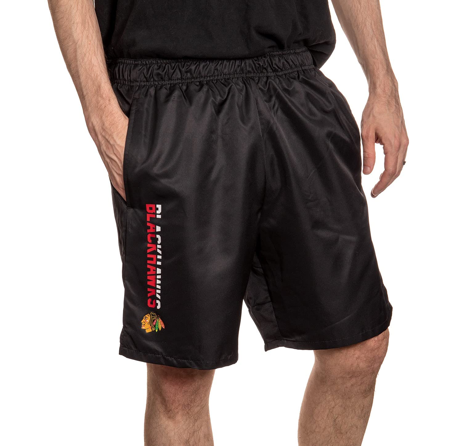 Calhoun NHL Men's Quick-Dry Athletic Shorts with Pockets - Lightweight & Breathable for Hockey, Gym & Outdoor Activities