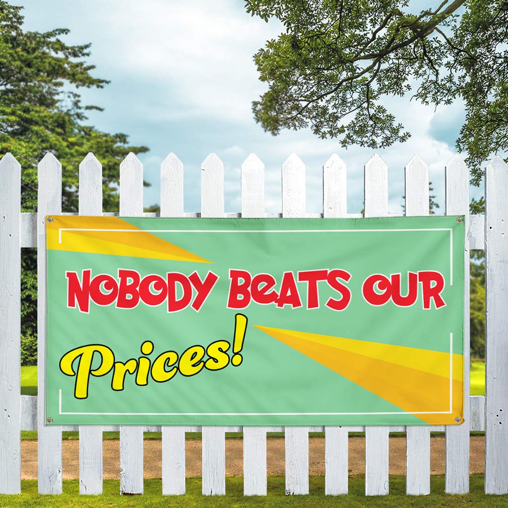 Durable 48x96 Inches Vinyl Banner - Weatherproof Outdoor Business Sign with 8 Grommets (Multiple Sizes Available) - Perfect for Yard Sales, Construction Sites & Store Promotions