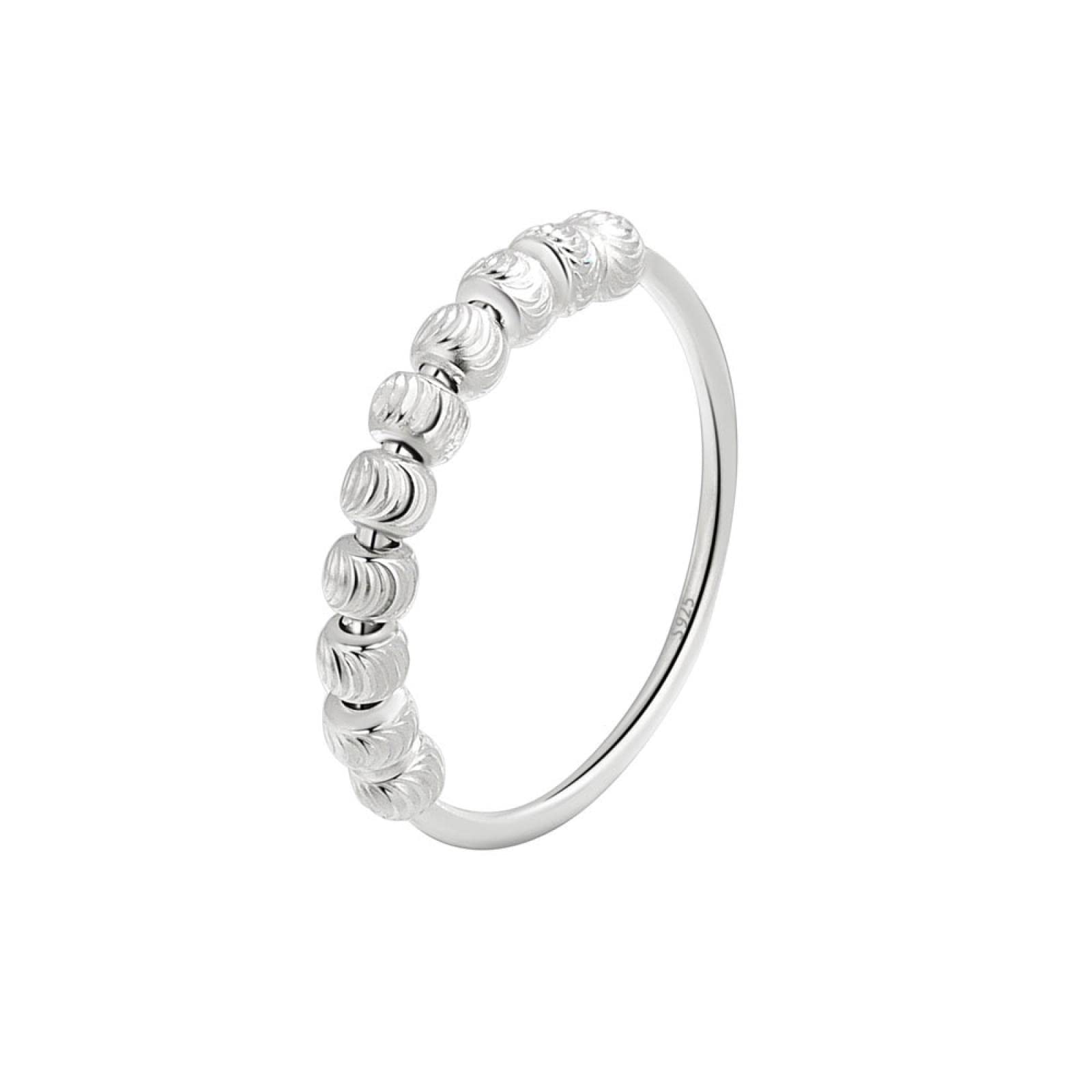 S925 Sterling Silver Bead Ring for Men & Women - Elegant Everyday Jewelry