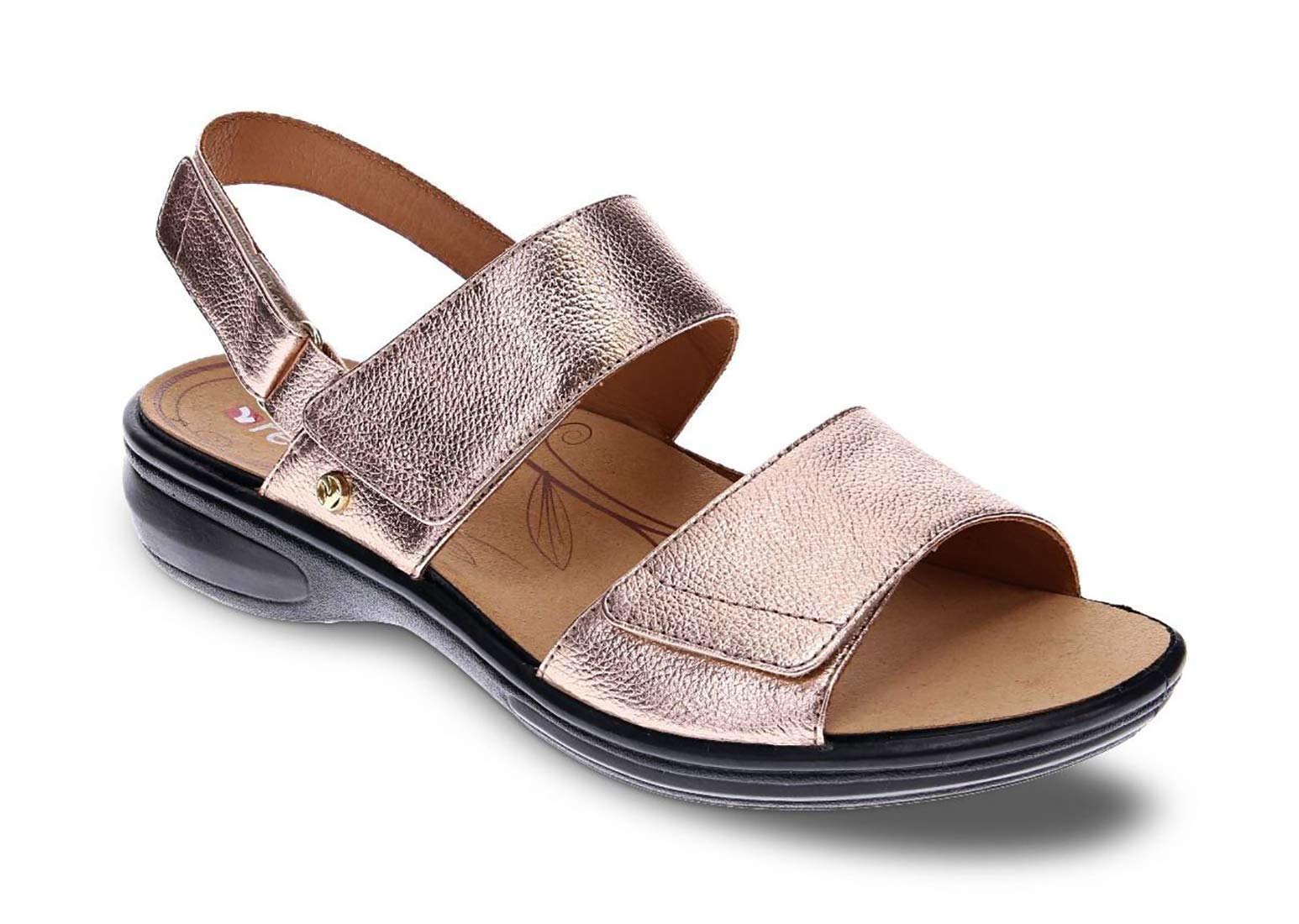 Revere Como Women's Adjustable Comfort Sandals in Rose Pink - Size 6 Medium - Perfect for Beach, Vacation & Summer Walking