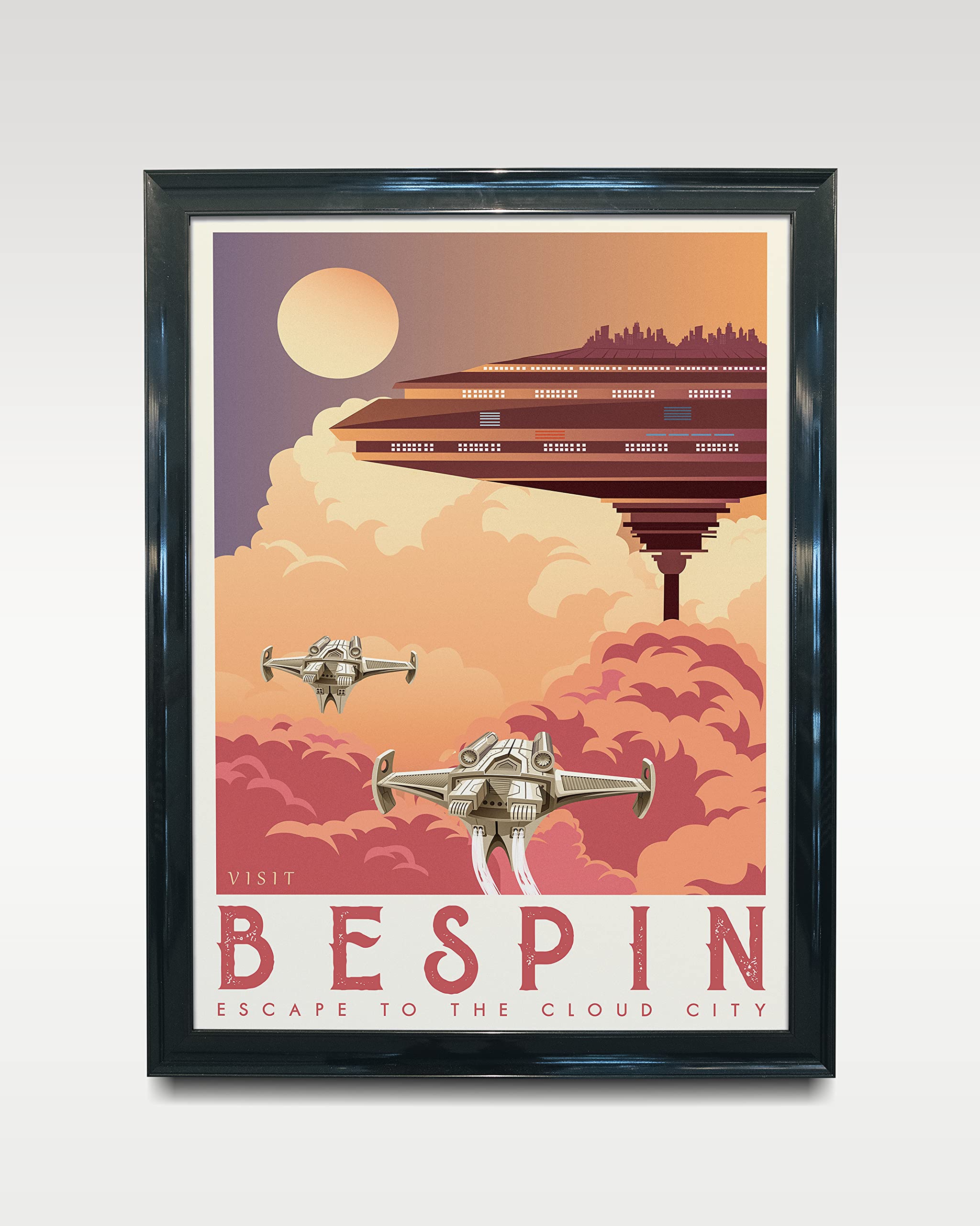Star Wars Retro Travel Posters Set - 4 Premium 16x20 Inch Prints (Hoth, Bespin, Tatooine, Endor) - Perfect for Home Decor, Office Wall Art & Sci-Fi Fan Gifts