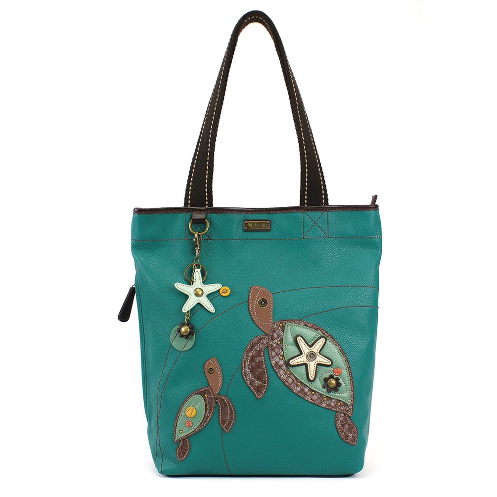 Chala Large Faux Leather Tote Bag with Canvas Handles - Stylish Animal Print Design for Women, Perfect for Work, Travel & Shopping