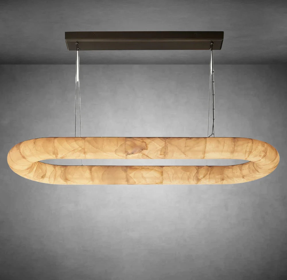 Elegant Maurice Lisse Oval Chandelier - Modern Crystal Ceiling Light Fixture for Dining Room, Bedroom & Living Room Decor