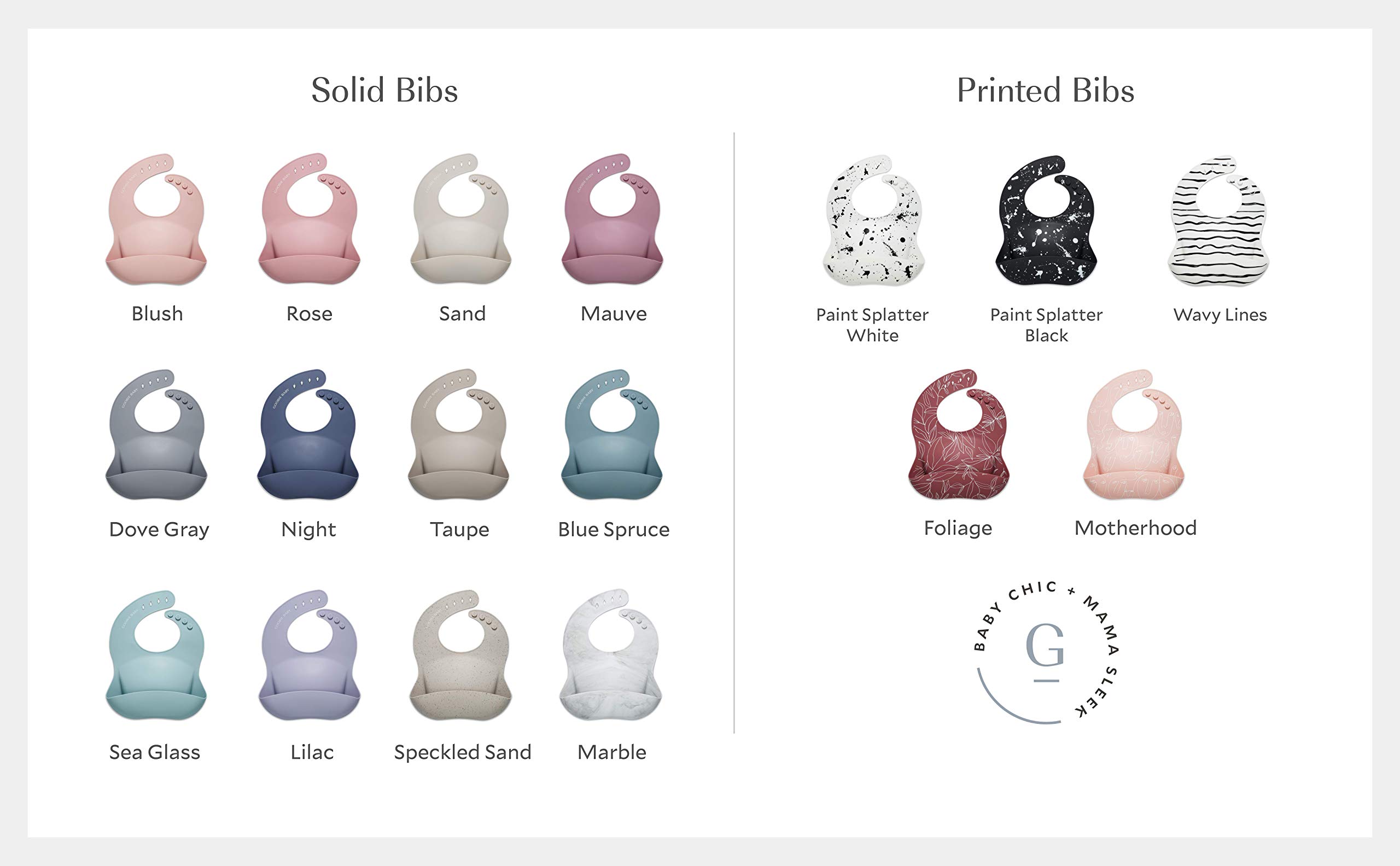 Waterproof Silicone Baby Bib with Food Catcher - Adjustable Feeding Bib for Infants & Toddlers 4-36 Months - Soft, Easy to Clean Bibs for Girls & Boys in Rose & 6 Colors - Perfect for Mealtime, Travel & Messy Play