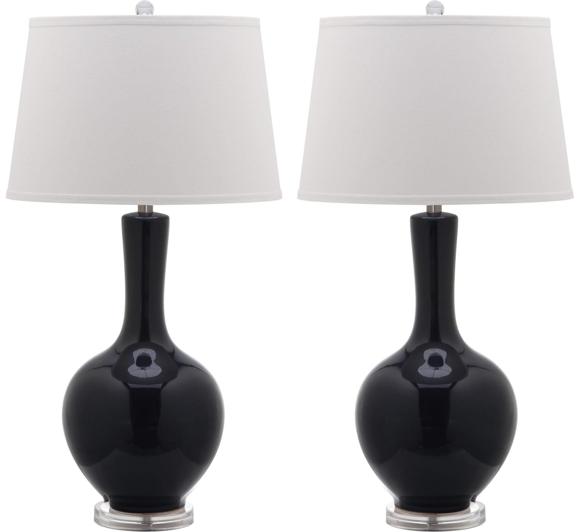 SAFAVIEH Blanche Modern Navy Ceramic Table Lamp Set of 2 - 32