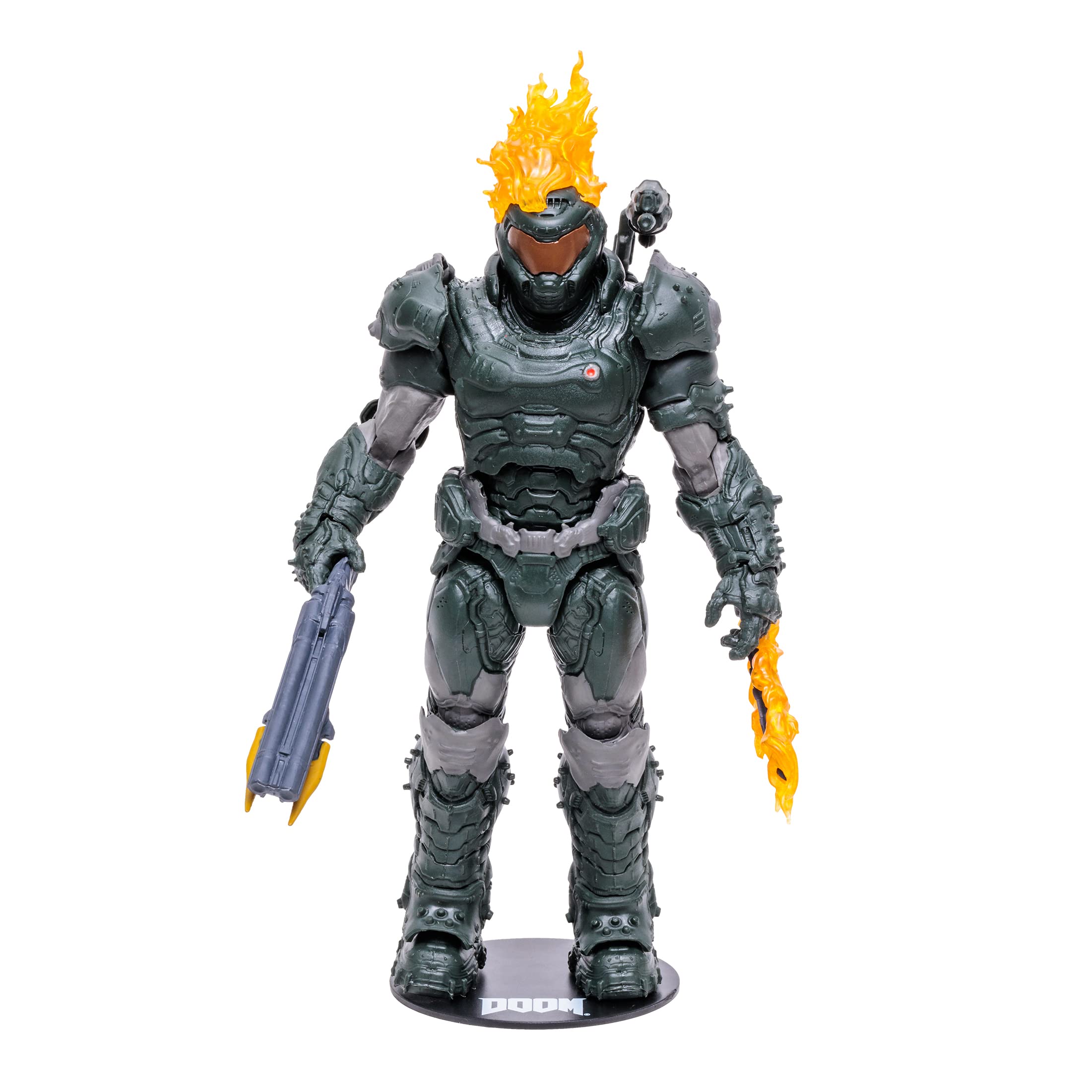 McFarlane Toys Doom 7-Inch Action Figure - Doom Slayer (Ember Skin) Collectible for Gamers & Fans | Perfect for Display, Gaming Room Decor, and Gift Giving