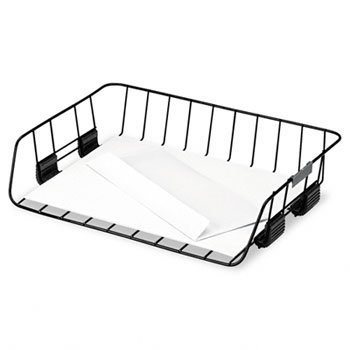 Fellowes Black Wire Stacking Letter Tray - 10 Pack for Office Desk Organization | Perfect for Sorting Mail, Documents, and Office Supplies | Heavy Duty Steel Mesh File Holder for Home & Office Use