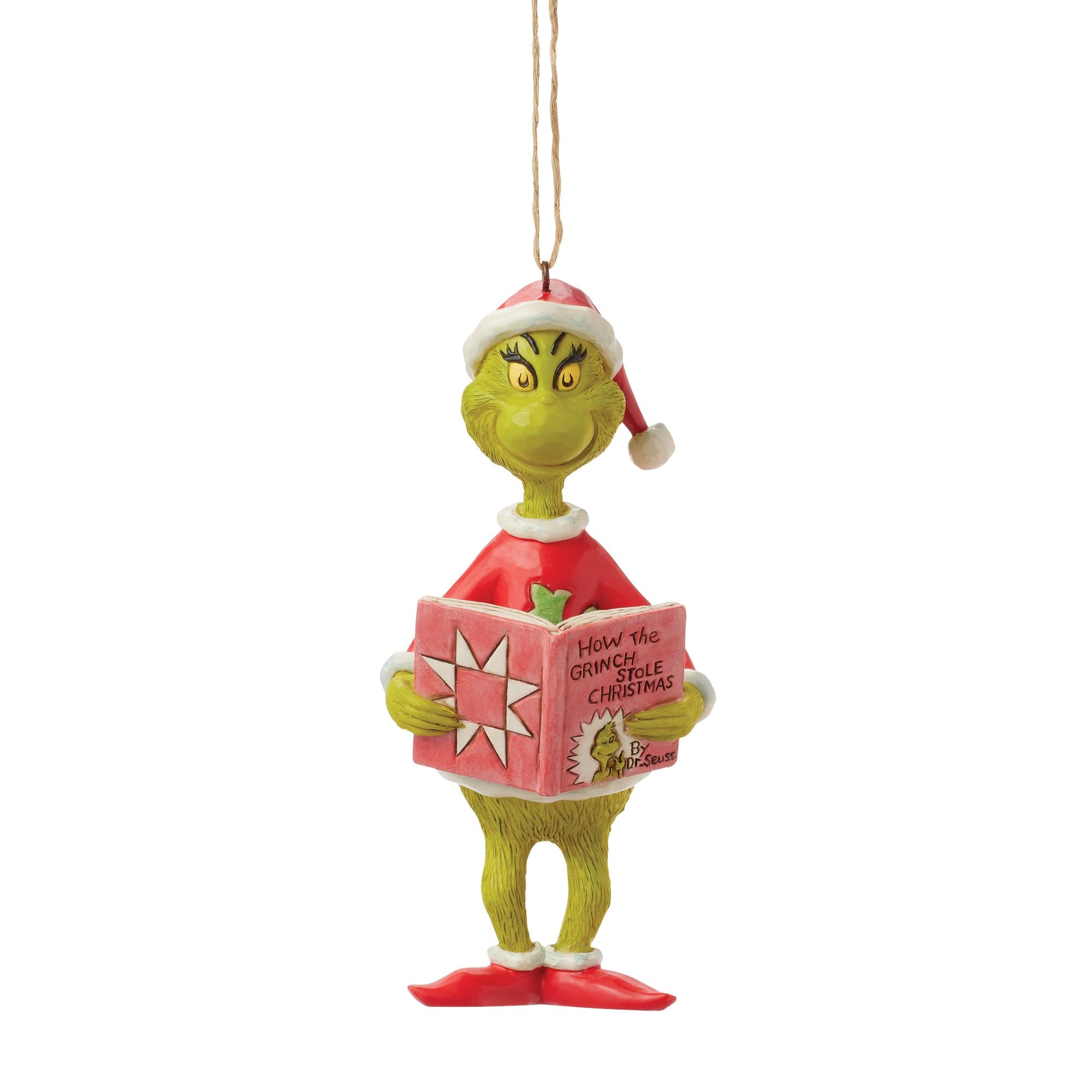 Grinch with Book Christmas Ornament - Perfect for Holiday Tree Decor, Gift Giving & Festive Home Decor