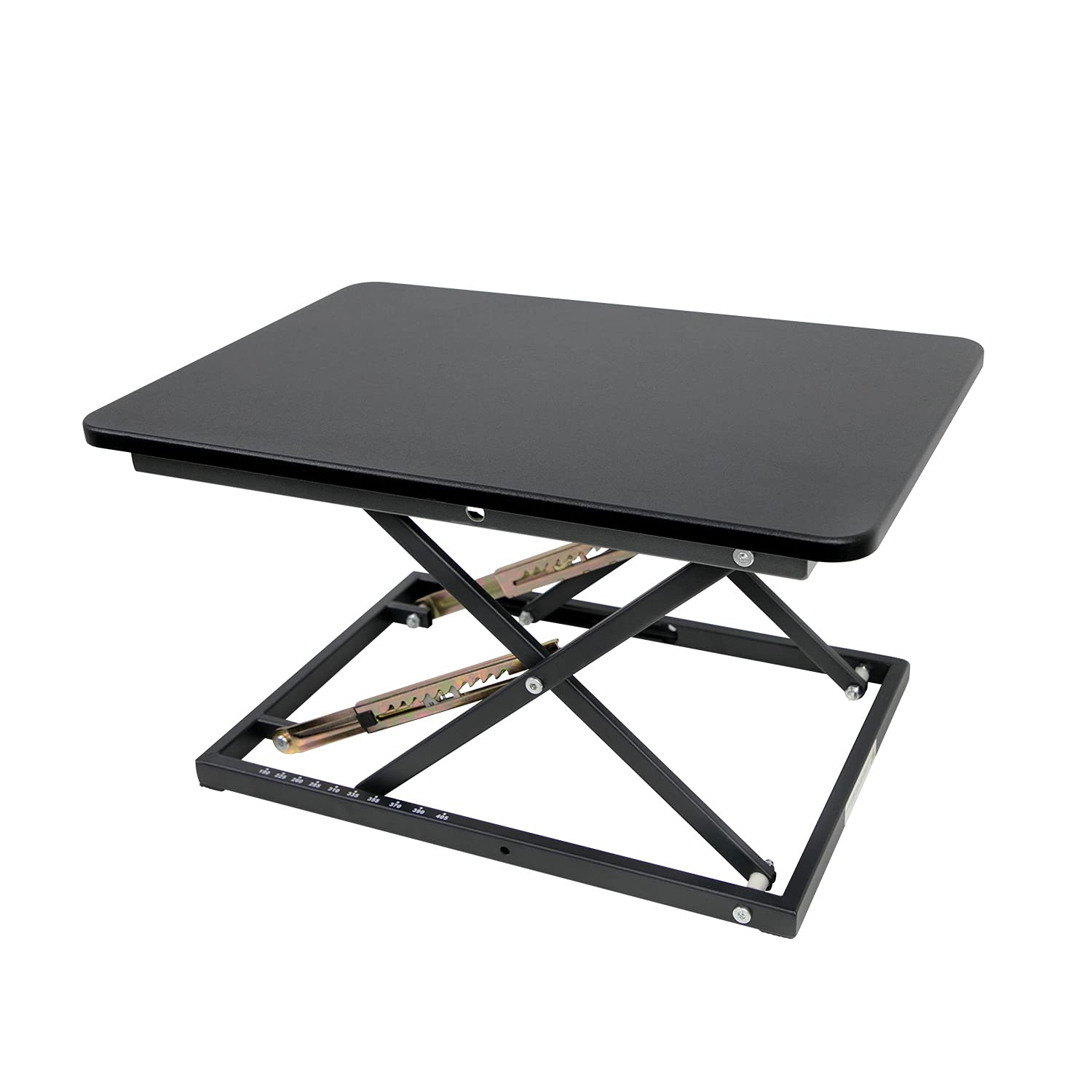 STANDNEE Height Adjustable Standing Desk Converter - 300 lbs Capacity, Fully Assembled Monitor & Laptop Riser Workstation (Black) | Ergonomic Home & Office Standing Desk Solution for Better Posture