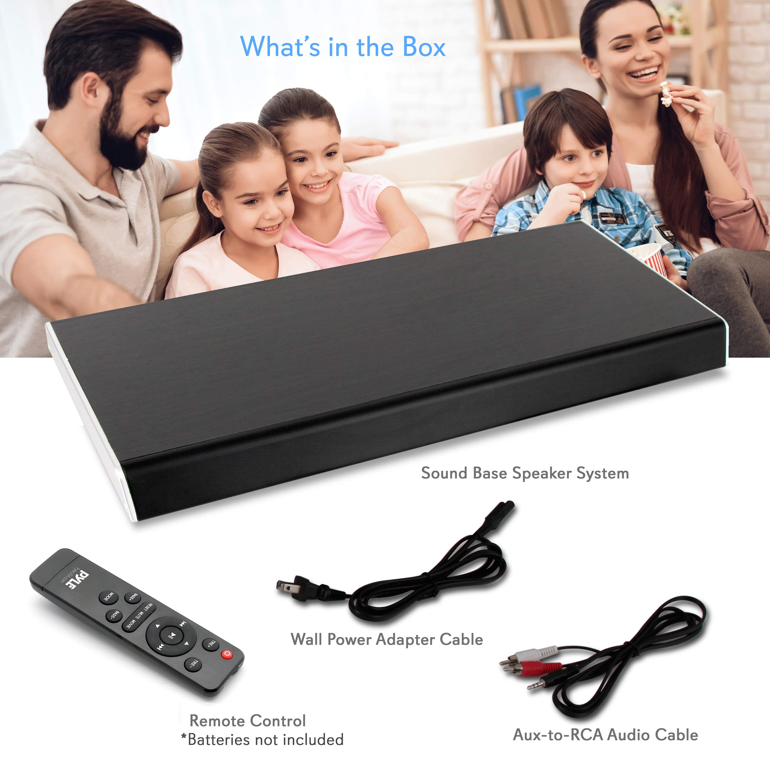 Pyle PSBV830HDBT Bluetooth Sound Bar - Wireless Home Theater Speaker System with Deep Bass for TV, Movies & Music | Perfect for Living Room & Home Entertainment Setup