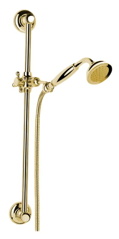 Kensington Brass Shower Rod with Handheld Shower Head and Hose - Perfect for Bathroom Renovation & Spa-Like Shower Experience