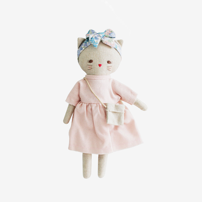 Alimrose Mini Lilly Kitty Linen Dress - Cute Floral Print Summer Dress for Women | Perfect for Beach Vacation, Garden Party & Casual Outings