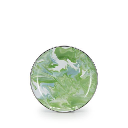Modern Monet Swirl Appetizer Plates - Set of 4 (5.75 Inch) - Elegant Small Dishes for Cheese, Desserts & Party Snacks - Perfect for Dinner Parties, Bridal Showers & Entertaining Guests