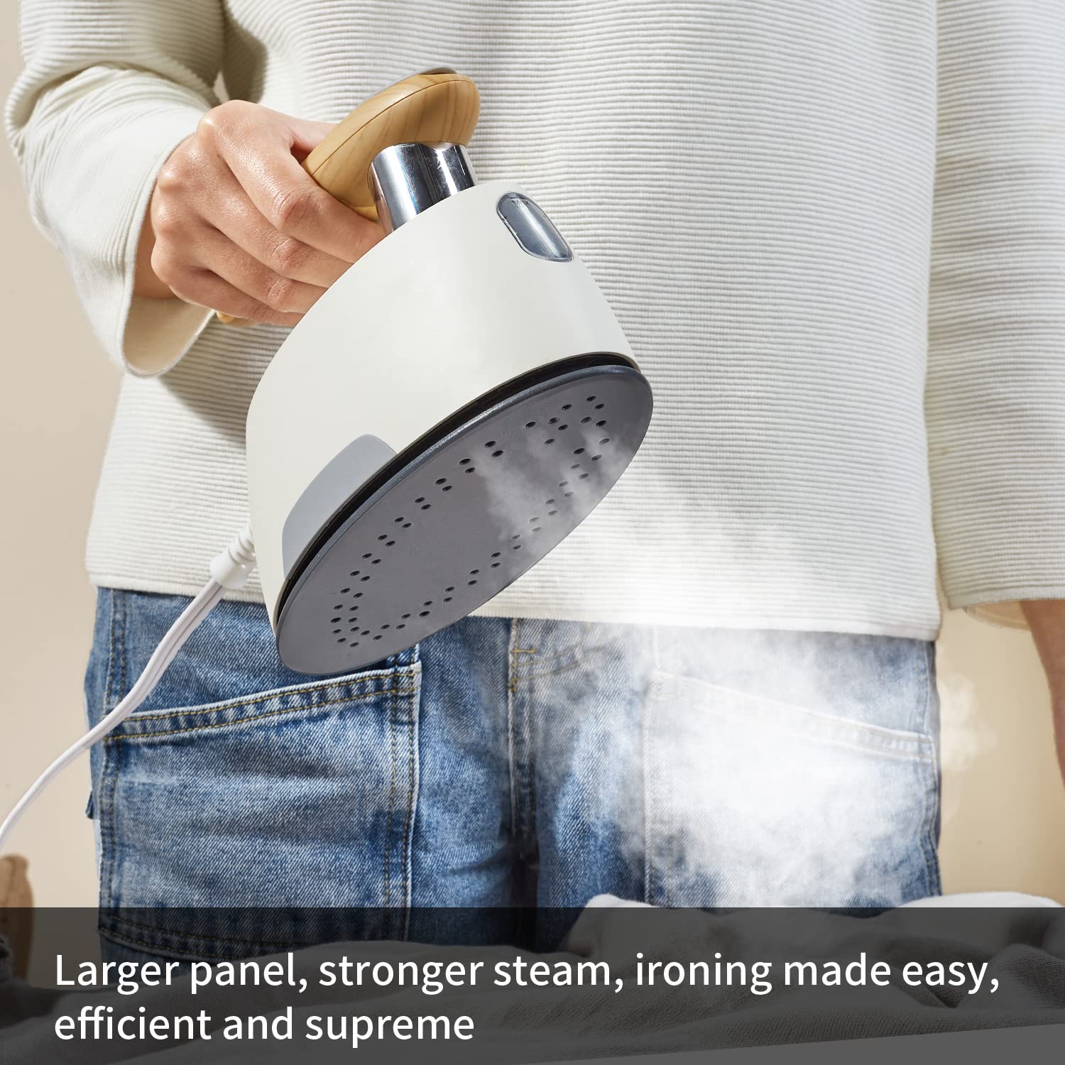 YIKA 2-in-1 Portable Garment Steamer and Iron with Ceramic Plate | Fast Heating, Adjustable Temperature & Steam Control | Handheld Fabric Wrinkle Remover for Clothes, Suits, Dresses | Perfect for Home, Travel, Office, and Business Trips
