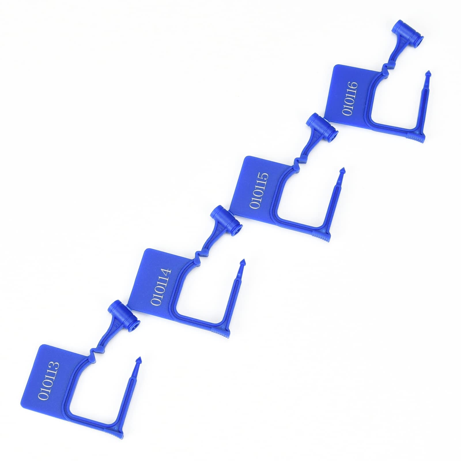 1000 PCS Blue Tamper Proof Plastic Security Padlock Seals - Numbered Disposable Safety Locks for Luggage, Medical Supplies & Clothing | Ideal for Hospitals, Warehouses & Travel Security