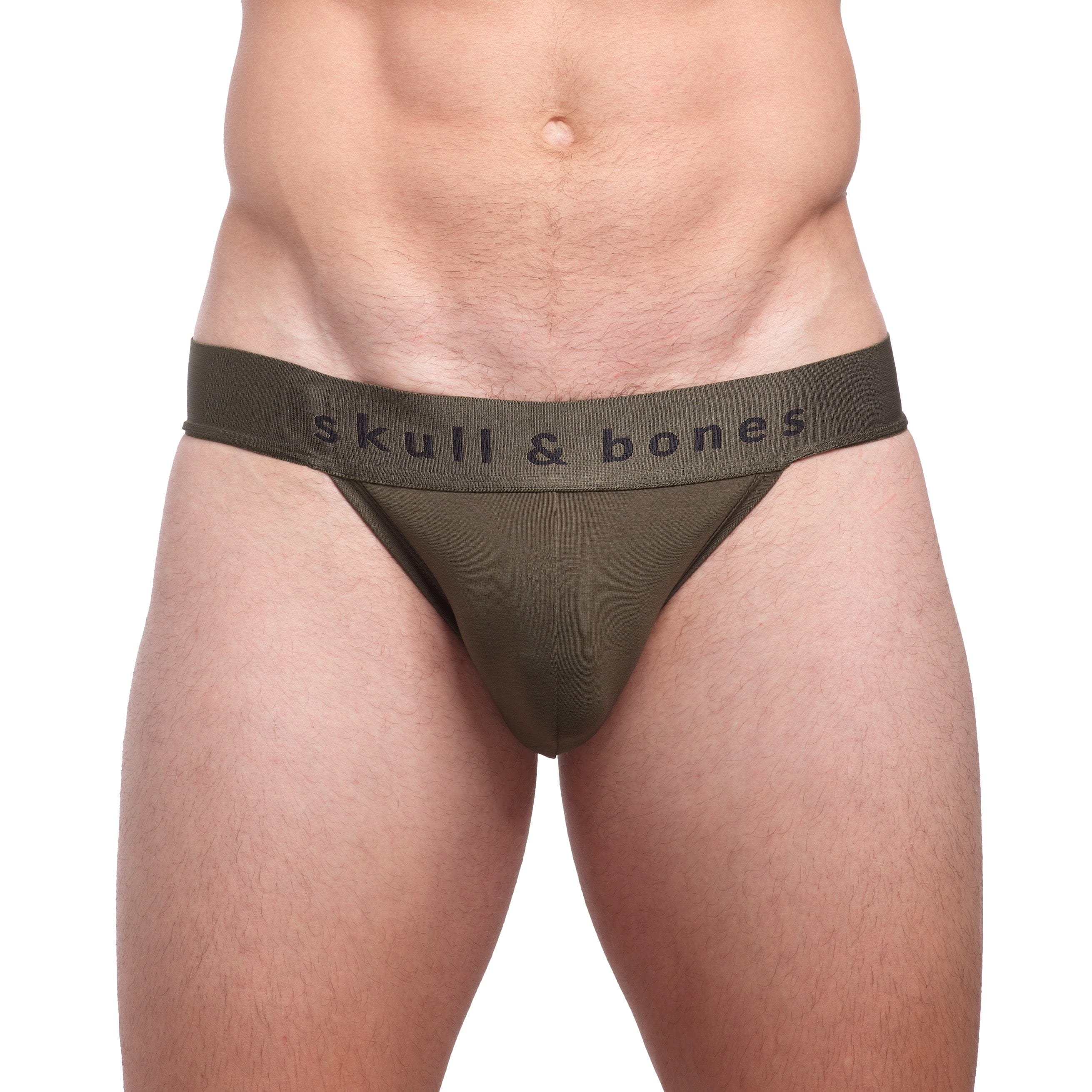 Just the Bones Sport Brief in Army Green - Comfortable Men's Underwear for Gym, Running & Active Lifestyle