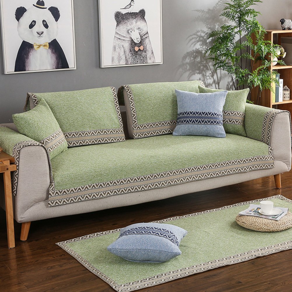 DIGOWPGJRHA Pet Couch Cover - 3 Cushion Sofa Slipcover, Armchair & Sectional Couch Protector - Waterproof & Anti-Scratch Furniture Cover for Dogs & Cats - Green 110x160cm (43x63inch) - Perfect for Living Room, Bedroom & Pet-Friendly Homes