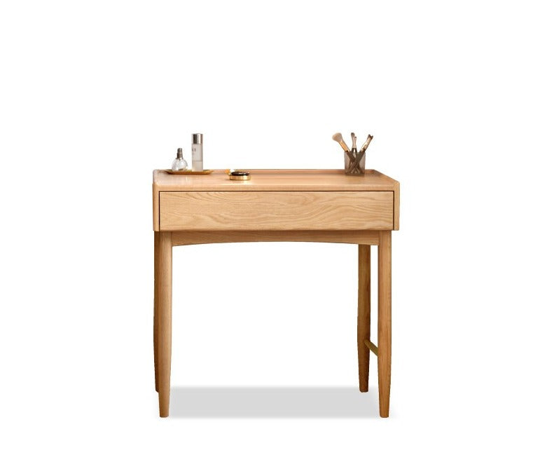 Stylish Oak Solid Wood Nordic Dressing Table - Modern Vanity Desk for Bedroom & Makeup Area | Perfect for Home Decor & Beauty Routine