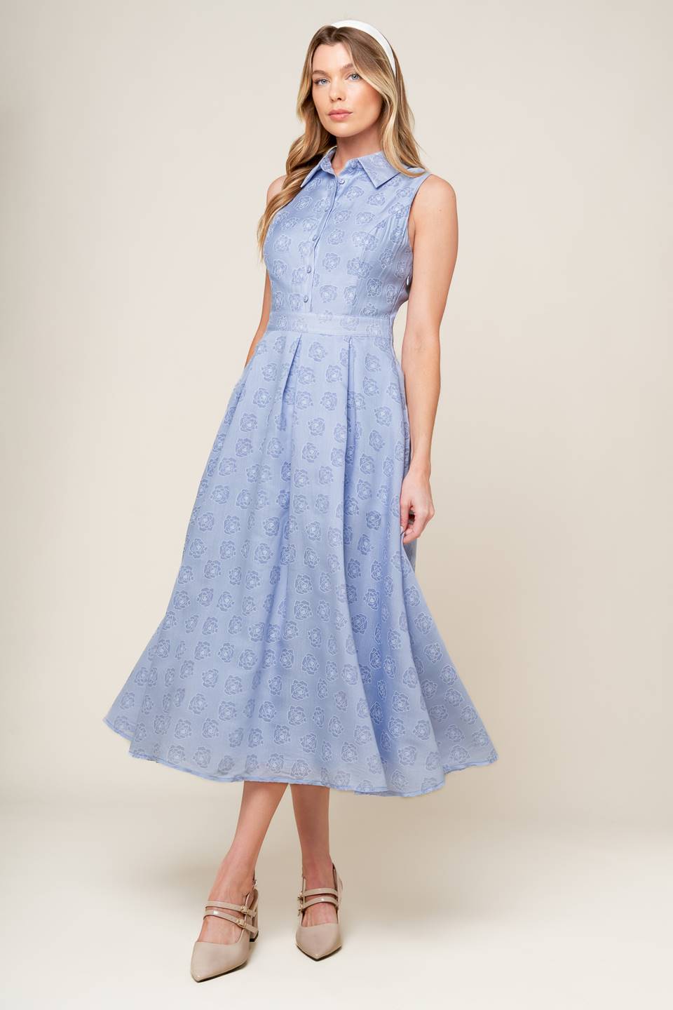 Elegant Woven Midi Dress for Women - Grand Entrance Style - Perfect for Weddings, Parties & Special Occasions