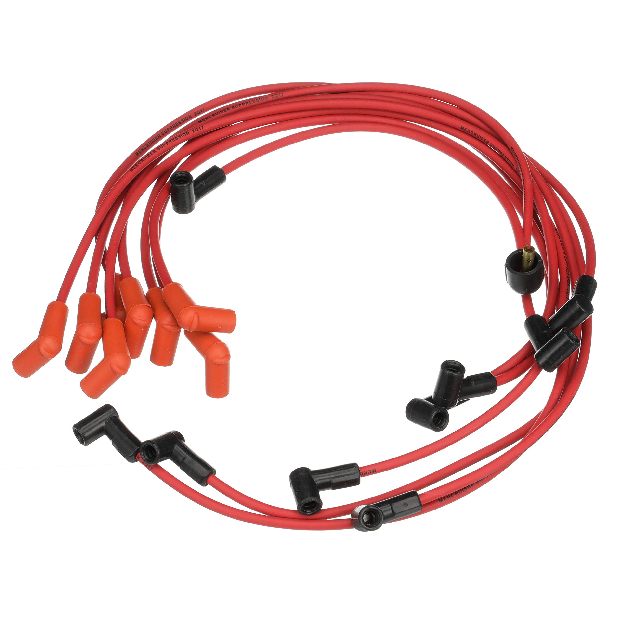 Quicksilver 816608Q80 Red High-Performance Spark Plug Wire Kit - Compatible with Marine & Automotive Engines for Smooth Ignition & Power Boost