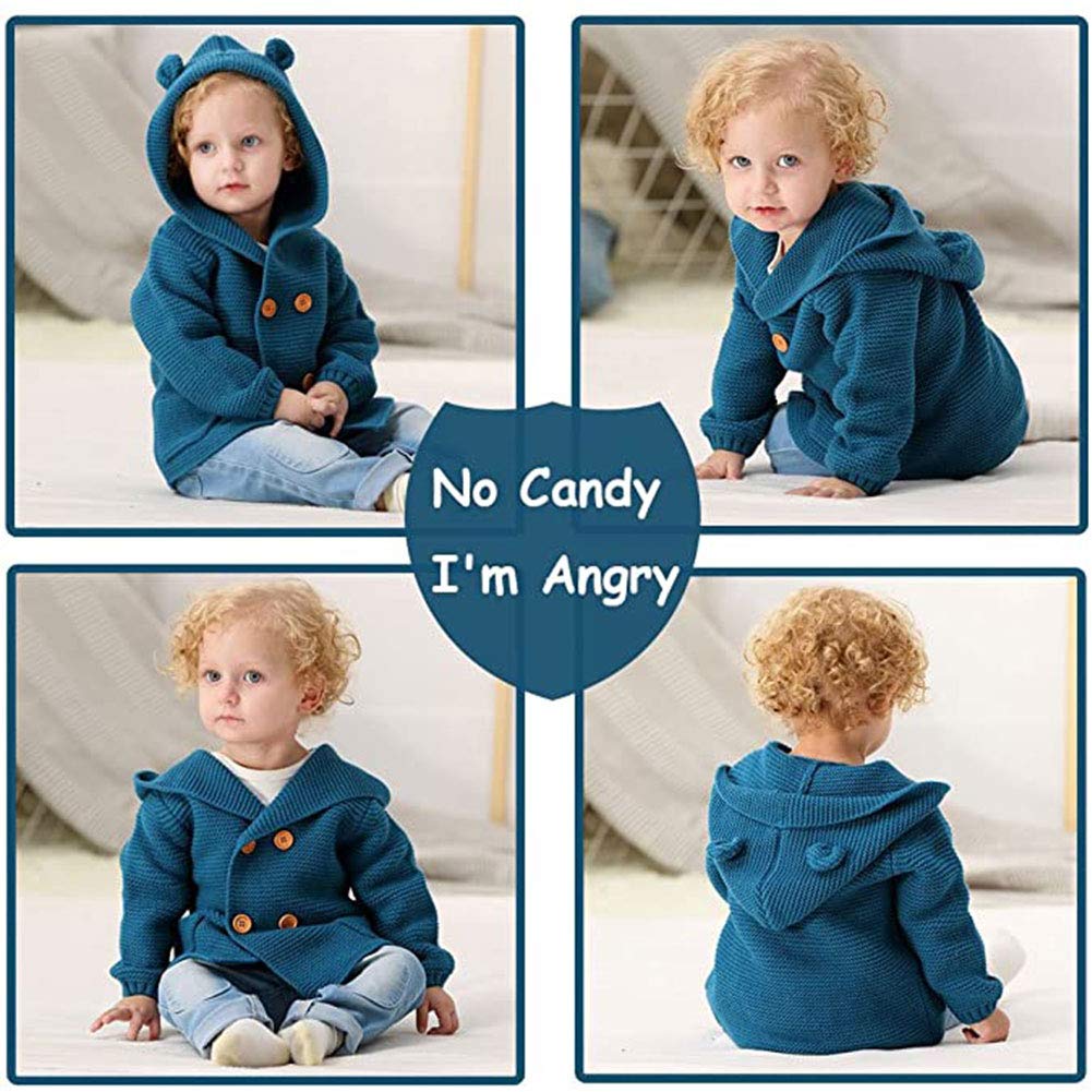 Soft Cozy Baby Knit Pullover - Long Sleeve Toddler Sweater for Boys & Girls - Playtime & Outings