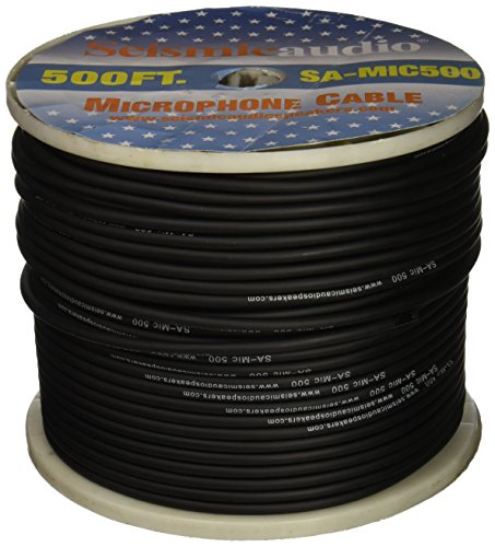 Seismic Audio 500ft Microphone Cable - High-Quality DIY Mic Cable for Professional Audio & Studio Use - Perfect for Live Performances, Recording Studios & Home Setups