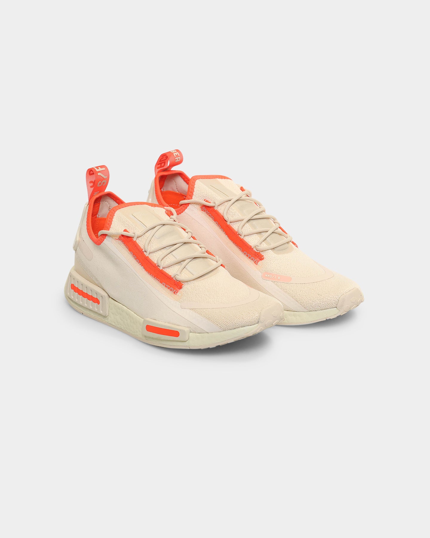 Adidas NMD_R1 Spectoo Running Shoes - Halo Ivory, Lush Red & Cream White | Men's & Women's Sneakers for Casual Wear, Gym & Street Style