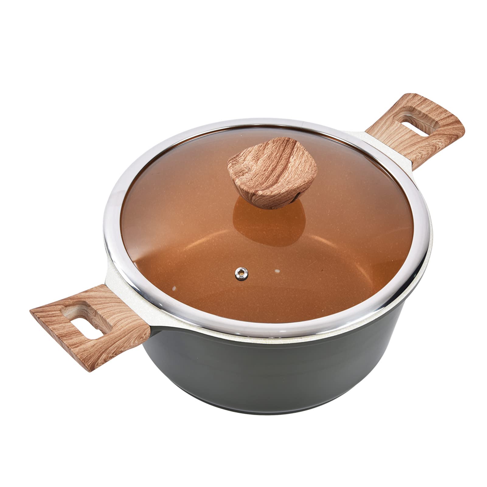 Non-Stick Rotating Maifan Stone Pot - 28CM Inner Diameter, Easy to Clean & Multi-Functional for Home Cooking, Stewing, and Healthy Meals