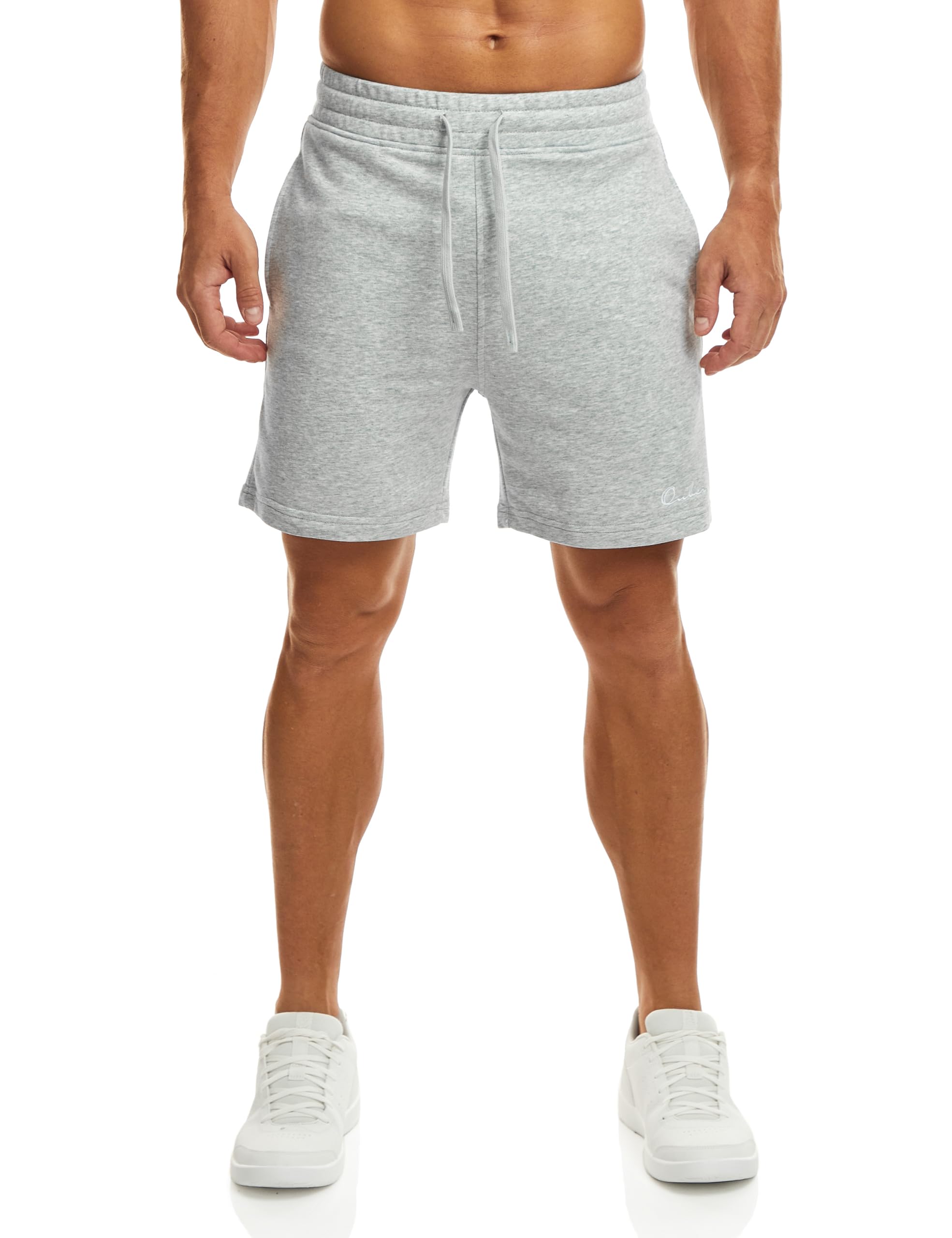Ouber Men's Cotton Sweat Shorts - Athletic Gym Workout Shorts for Running, Training & Casual Wear - Breathable Comfort Shorts for Sports & Everyday Use