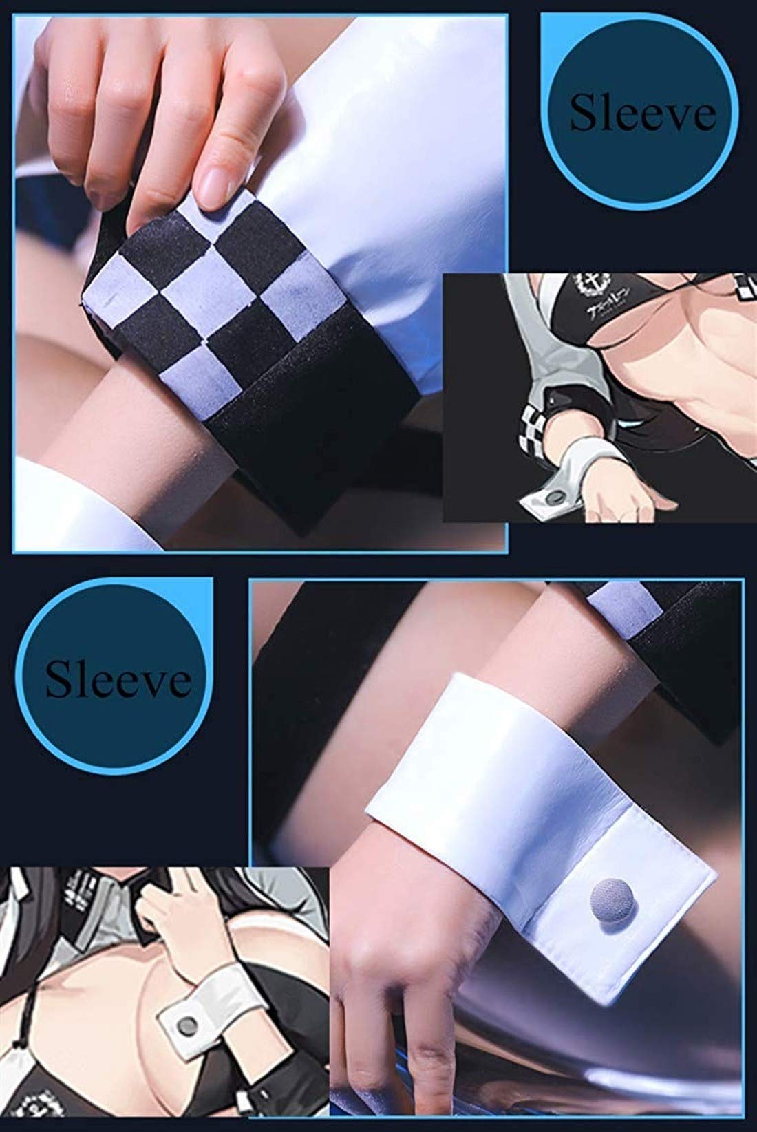 Azur Lane Atago Cosplay Costume - Anime Fighting Suit with Leather Racing Girl Outfit - Full Set for Halloween, Comic Con & Cosplay Events