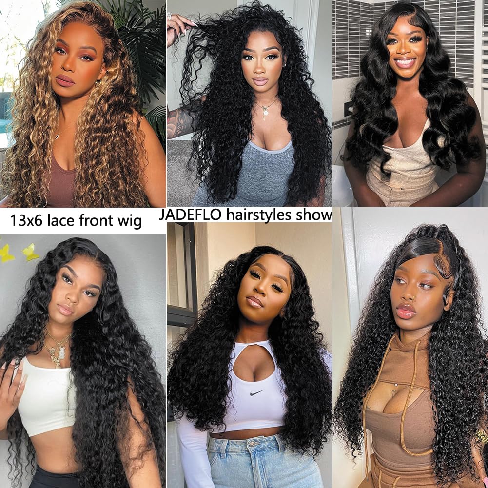 30 Inch Water Wave Lace Front Wigs Human Hair - Pre Plucked with Baby Hair, 13x6 Lace Frontal, 180% Density Curly Wigs for Women - Perfect for Daily Wear, Cosplay, and Special Occasions