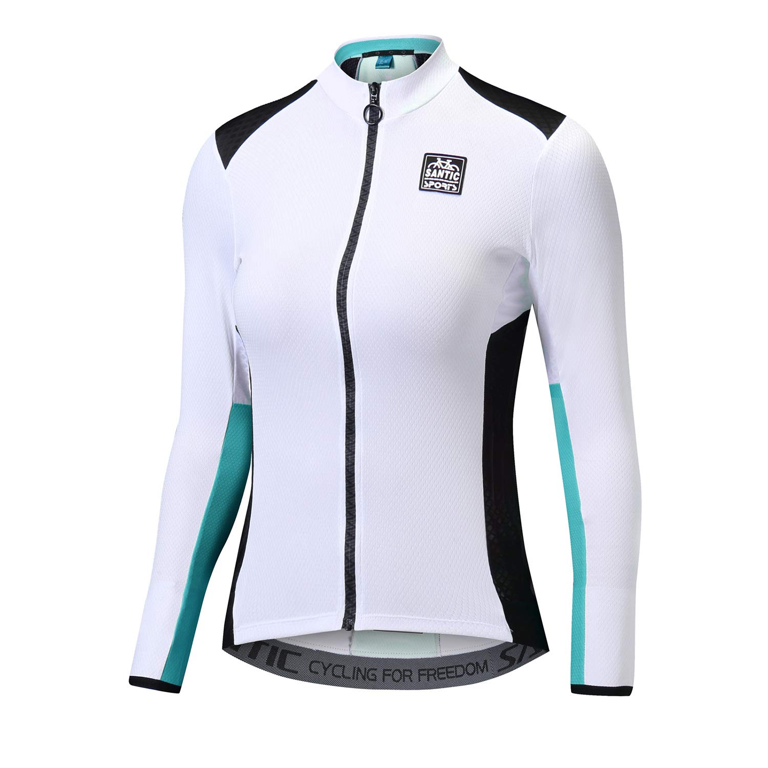 **Santic Women's Long Sleeve Cycling Jersey - Breathable Bike Shirt with 3 Pockets for Road & Mountain Biking - Perfect for Commuting, Training & Outdoor Sports**