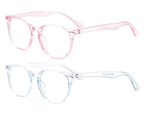 2 Pairs/Transparent Blue+pink