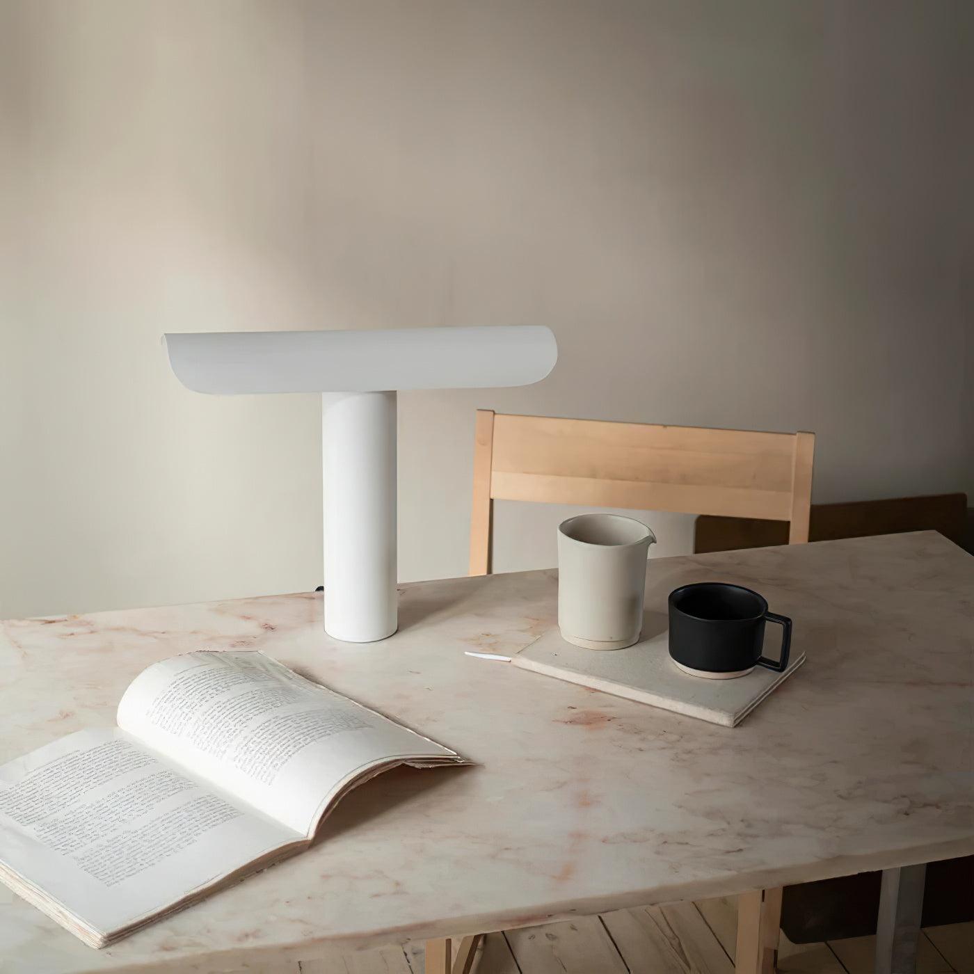 Modern T Table Lamp - Adjustable LED Desk Lamp with USB Port for Home Office, Bedroom, and Study Room - Perfect for Reading, Working, and Night Light Use