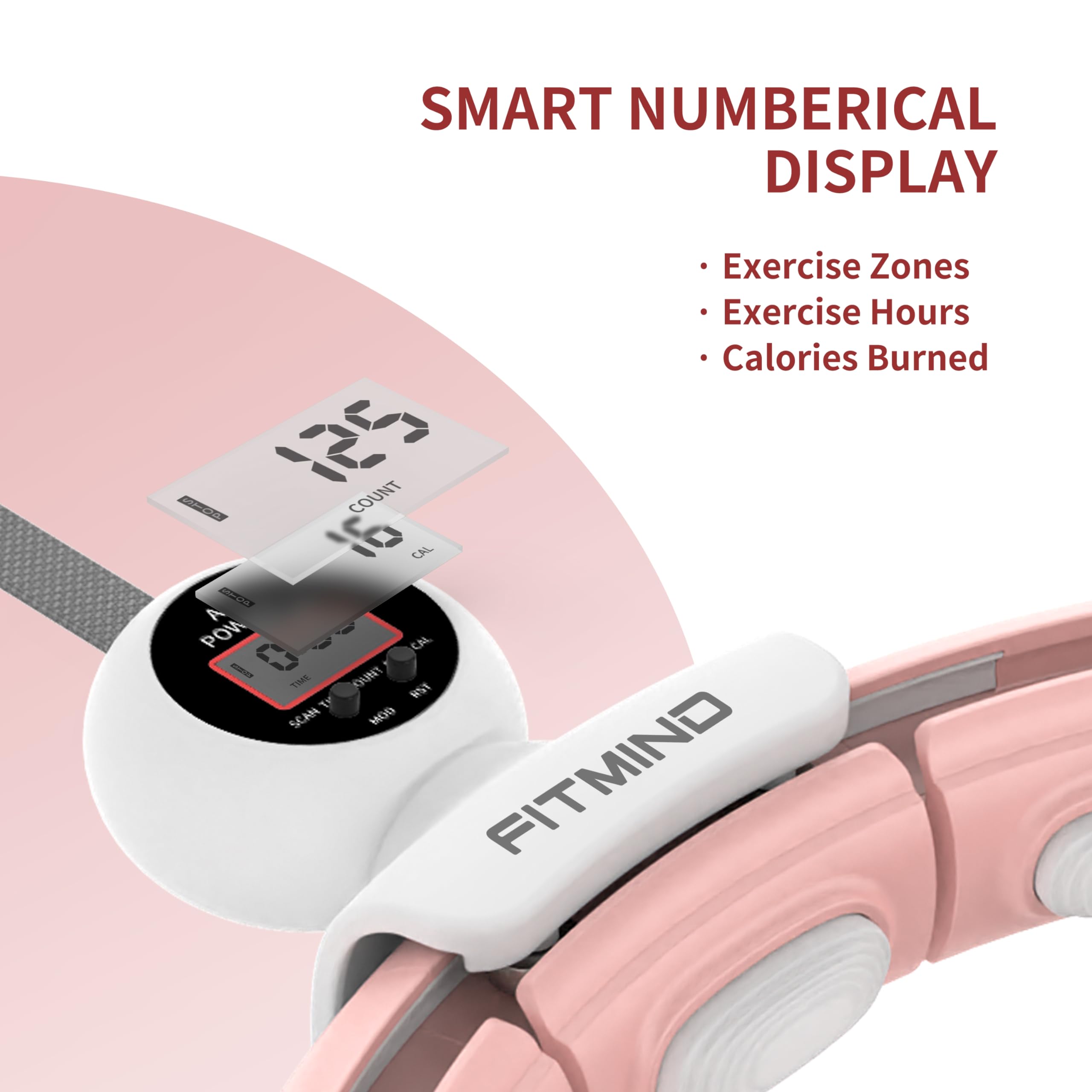 Smart Weighted Fitness Hoop for Women - Silent Abs Workout at Home